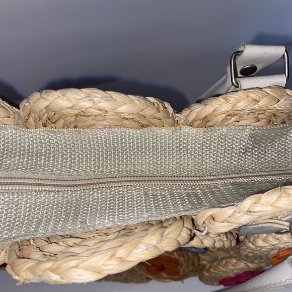 Vintage Australian Straw Raffia Zipper Top Purse - Picture 4 of 6